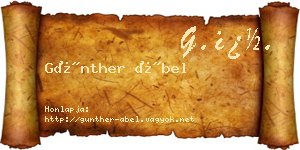 Günther Ábel névjegykártya