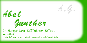 abel gunther business card